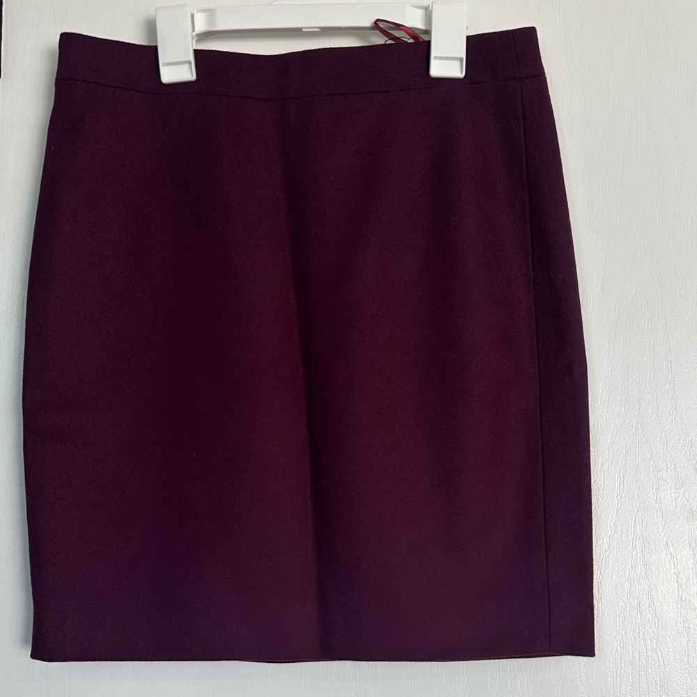 J. Crew Deep Burgundy Pencil Skirt